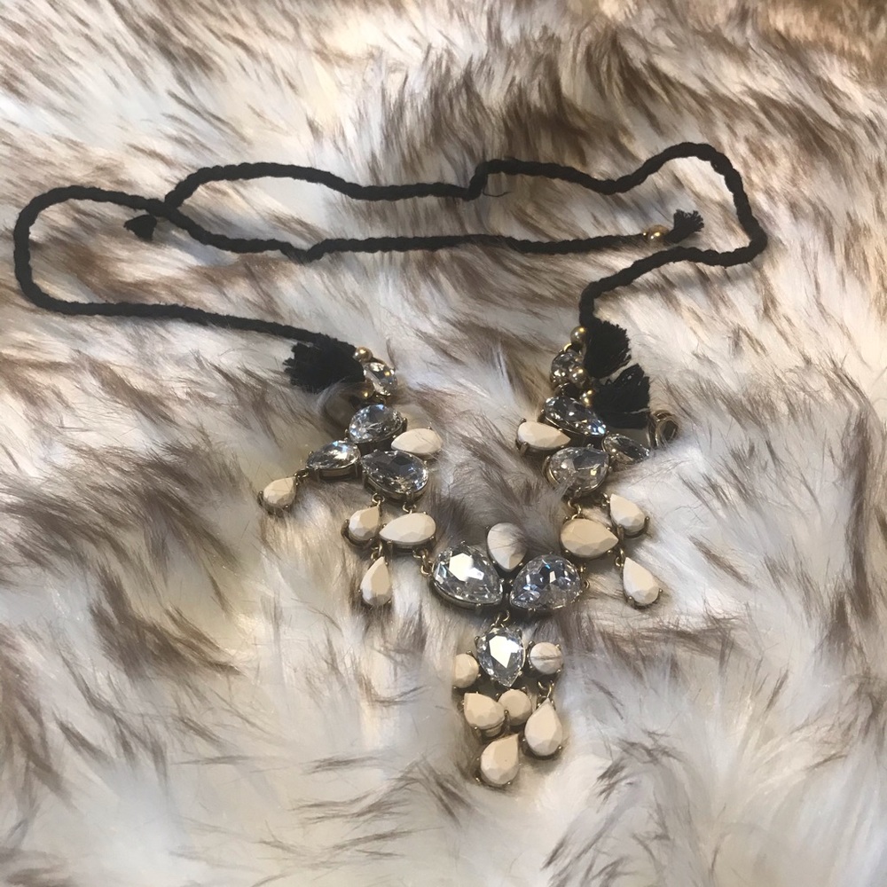 J. Crew Black Tie Necklace